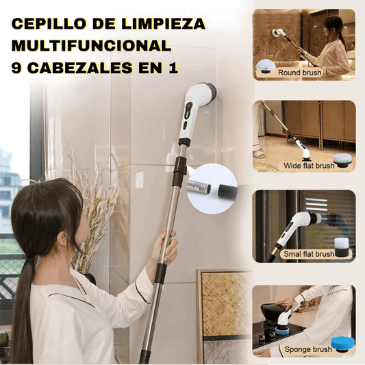 LIMPIAFÁCIL 360° - Cepillo De Limpieza Electrico 9 En 1